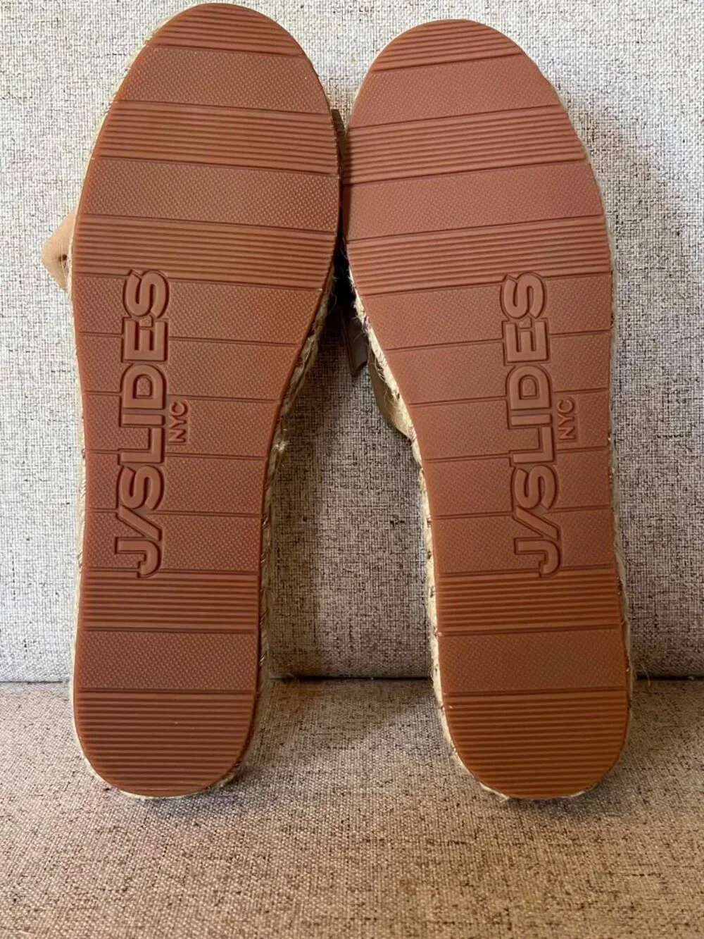 NWOT J/Slides Ritzy Suede Bow Espadrille Slide Sandals Size 8.5